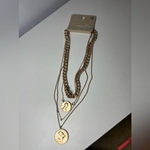 Layered gold necklace